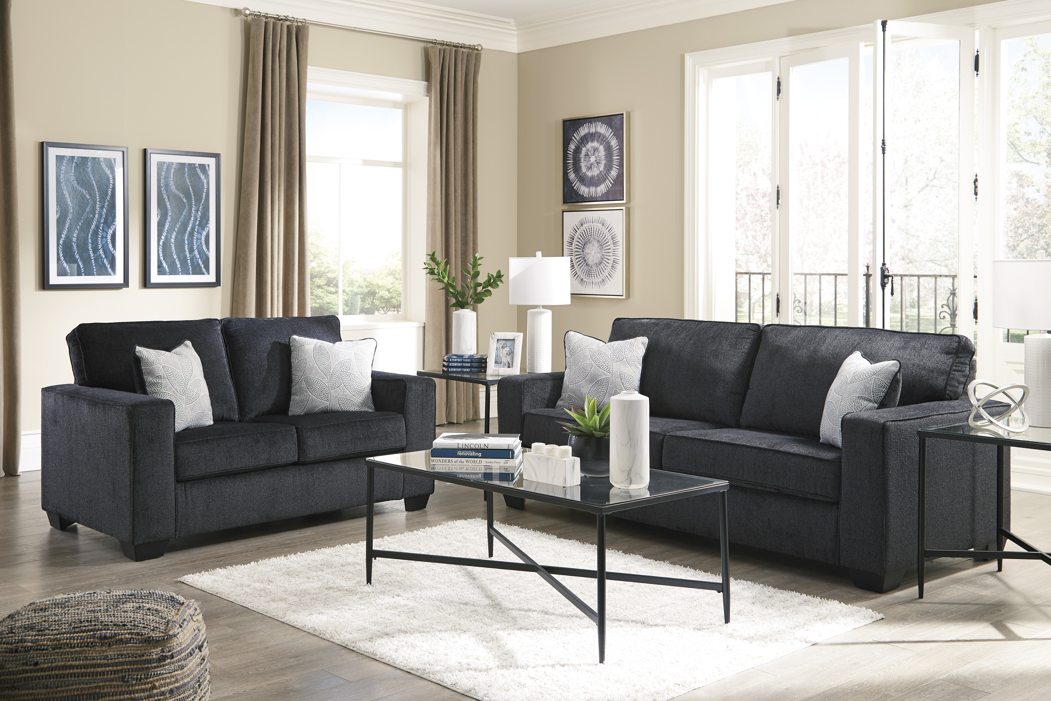 Sofa and loveseat set at Superior Rent To Own.